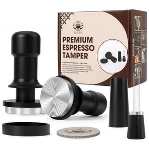 lot 20042 image: Espresso Tamper 53mm �� Fits 54mm Breville Sage Portafilter �� Compatible With Barista Express, Bambino Plus, Barista Pro, Infuser �� Spring Loaded Calibrated Self Leveling Coffee Tamper Tool