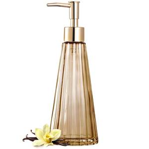 lot 20060 image: EMPO Vintage Elegant Glass Soap Dispenser, Liquid SoapSanitizerShampoo Bottle with Pump, Rustic Farmhouse Decor Hand Soap Dispenser Bathroom Accessories (Brown)