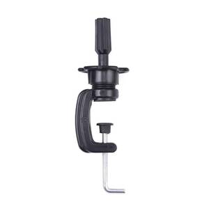lot 20065 image: EERYA Wig Mannequin Head Stand Cosmetology Manikin Head Standard Holding Holder Clamp Stands Black (1Pc, Desktop Head Stand)