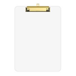 lot 20067 image: Zoenley Clear Plastic Clipboard, 12.5 x 9 Letter Size for Classroom, Students, Teacher, Nurse, A4 Transparent 8.5 x 11 Clip Board with Low Profile Golden Clip, Office & School Supplies