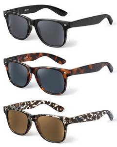 lot 20072 image: LADEESSE 3 Pack Reading Sunglasses for Women, UV400 Sun Readers Glasses Spring Hinge Outdoor Sunglasses-200(Not bifocal)