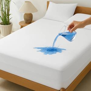 lot 20081 image: Zippered Mattress Encasement, King Size Waterproof Mattress Protector, Breathable & Noiseless Absorbent 6-Sided Mattress Cover