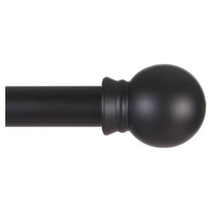 lot 20085 image: Thestoa Black Curtain Rods for Windows 66 to 120 inch, 58 Diameter Matte Black Small Curtain Rods for Bedroom, Living Room, Kitchen, Outdoor, Farmhouse