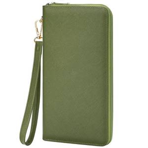 lot 20092 image: Chelmon Womens Vegan Leather Clutch Wallet with Zip, Hand Strap, Large Capacity