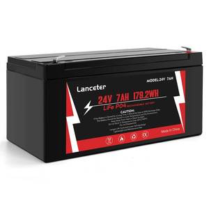 lot 20101 image: Fitinoch 24V 7Ah20hr LiFePO4 Lithium Battery for 24 Volt Power Wheels UTV Ride On Cars & Toys, Replacement for 12FM7 Battery