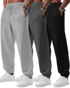 lot 20107 image: August Alley 3 Pack Big and Tall Sweatpants for Men Athletic Workout Jogger Lounge Pants with Pockets and Drawstring(Black,Dark Grey,Light Grey,5X-Large)