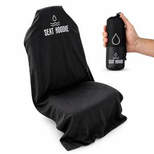 lot 20111 image: Seat Hoodie Car Seat Towel  Premium Microfiber Towel Seat Covers for Cars  Universal Fit & Machine Washable  Portable Car Seat Towel Cover After Gym, Yoga, Beach Black