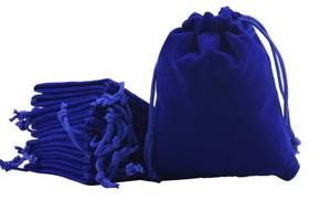 lot 20115 image: Sansam 25pcs Royal Blue Drawstrings Velvet Bags for Jewelry, Gift, Wedding Favors, Candy Bags, Party Favors, 4.8x6.0
