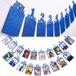 lot 20129 image: Breling 18th Birthday Picture Banner Happy 18th Birthday Party Decorations Newborn to 18 Age Photo Banner 16th Picture Frame Garland Display Party Supplies(Glitter Blue)