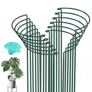 lot 20134 image: Joyhalo 12 Pack Peony Cages and Supports, 32 Inch Adjustable Plant Stakes for Outdoor Plants, Plant Support Stakes, Peony Cage with 15 Pcs Twist Ties, Flower Stakes Peonies Support Cages for Plants