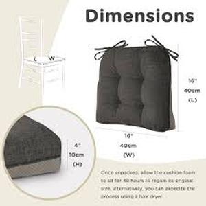lot 19069 image: ADDGRACE Chair Cushion with Ties