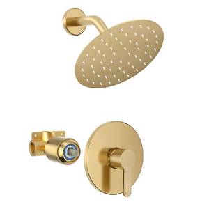 lot 22964 image: HoliSpa Shower Faucet, Black Shower Faucet Set with 8-Inch Rainfall Showerhead, Single-Handle Shower-Trim Kit Included Valve, Matte Black