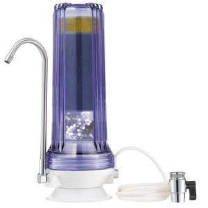lot 22967 image: NU Aqua Countertop Water Filter System - 1 Stage wChrome Faucet - Over the Counter Top Drinking Water Purifier Filtration & Dispenser for Kitchen Sink - 120-Day Trial - Filtros de Agua para Tomar