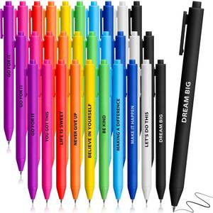 lot 30278 image: Epakh 30 Pcs Funny Pens Bulk, Gel Ink Pens Ballpoint with Sayings Quotes Pen for Each Day Office Gifts for Adults, Work, Coworkers, Office - Funny Gag Gift, Novelty Gift(Positive) - Retail $15
