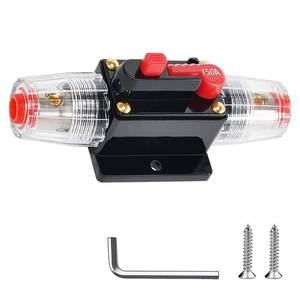 lot 30282 image: BFXM 150 Amp Breaker, 12V-48V DC Manual Reset Inline Fuse,Circuit Breaker for car Audio Marine Boat Trolling Motor RV Truck Solar System Overload Protection - Retail $10