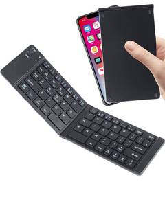 lot 30324 image: Wireless Keyboard Foldable Bluetooth Keyboard Slim Small Quiet Portable Compact Handheld Full Size Pocket Travel Folding Keyboard for PC Laptop Computer Phone Samsung Android Tablet iPhone iPad Mac - Retail $22