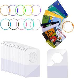 lot 30334 image: Card Holder for Yoto Cards Rings and Tabs 200 PCS Self Adhesive Tabs with 10 Loops Kids Travel Carrier of Yoto Accessories Card Holder Organizer Storage Case - Retail $9