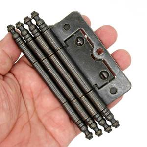 lot 30335 image: 4 PCs Antique Bronze Flap Hinges with Lengthened Axis - Vintage Style Hinges for Door Wooden Chest Cabinet - Plate Length of 3 (76 mm), Large Size - Retail $16