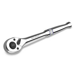 lot 30348 image: DURATECH 12-Inch Drive Ratchet, 90-Tooth Quick-release Ratchet Wrench, Reversible, Cr-V Made, Full Polished, Stocking Stuffers for Men Women Gifts for Men Gifts for Women - Retail $20