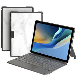 lot 32243 image: Qulose Keyboard Case for Surface Go (321), Magnetic Detachable, Portable Rechargeable Wireless Bluetooth Keyboard with Touchpad- Grey - Retail $35