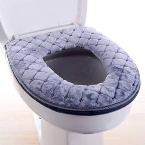 lot 32265 image: WDSHCR Toilet Seat Cushion - Soft, Thicker, Warmer Washable Covers with Zipper - Home Reusable (Gray) - Retail $16