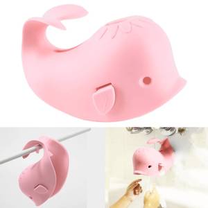 lot 32266 image: Bath Spout Cover for Bathtub,Baby Shower Protector Cover A Fun Way to Protects Baby from Bumping Head During Bathing Time Cute Soft Whale Design Making for Enjoyable Safe Baths (Pink) - Retail $8