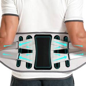 lot 32269 image: EGJoey Back Brace for Lower Back Pain - Lumbar Support with Bionic Support System, Adjustable Belt for Men Women, Relieves Sciatica, Herniated Disc, Scoliosis, Posture Correction for Workout, Daily Use, Heavy Lifting(Black,Medium) - Retail $36