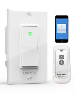 lot 32283 image: Smart Switch with App & Remote Control, Alexa Light Switch Single-Pole, 2.4GHz Wi-Fi Timer Wall Switch Compatible with Alexa Google Home, Neutral Wire Needed, No Hub Required - Retail $20