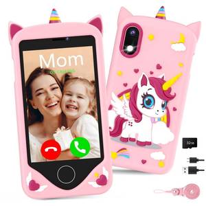 PROGRACE Kids Smart Phone - Talk & Text, Safest Cell Phone for Kids & Teens - Educational Learning Toys, 4.2" Touchscreen, Dual Camera, Games, Christmas Birthday Gifts for Boys Girls Ages 5-14, Pink - Retail: $60