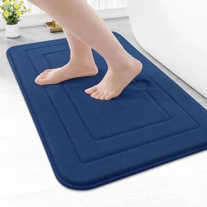 lot 32288 image: Arotive Memory Foam Bathroom Rug Mat 24x16, Ultra Soft and Absorbent Bath Mat, Machine Wash Dry, Comfortable Bath Rug Carpet for Bathroom Floor, Tub and Shower, Navy - Retail $14