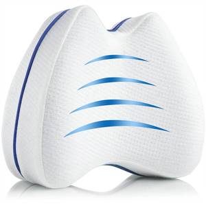 lot 32291 image: QISHFEN Knee Pillow for Side Sleepers Hip Pain Memory Foam - Leg Pillow for Side Sleeping Back, Sciatica, Knee Pain Relief - Side Sleeper Pillows with Washable Cover (1 Pack) - Retail $10