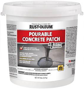 lot 33210 image: Rust-Oleum 369667 Pourable Concrete Patch, 5 lb Pail - Retail $36