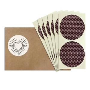 lot 33656 image: 2 Circle Match Striker Stickers 12 Pieces  BumbleDotted Pattern Match Strike Paper with Adhesive Pre-Cut in Circles for Easy Match Lighting  Also Available in Charcoal or Brown & Many Sizes - Retail $9