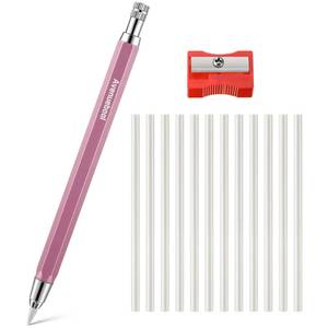 lot 33685 image: Avenuebool Sewing Chalk Markers for Fabric, Aluminum Chalk Pencil Refillable Cartridge Set, Marking Tool for Sewing with Sharpener and 12 Pcs 4mm Refills(White,1 Pack) - Retail $9