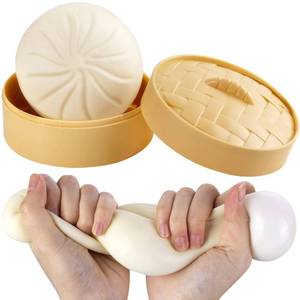 lot 33687 image: Dumpling Stress Ball, Steamed Stuffed Bun, Stress Relief Squeezing Bun Toys for Halloween Project, Tricking People, Kid Playing - Retail $7