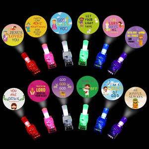 lot 33688 image: Tuanse 24 Pcs Christian Finger Lights Bulk, Glow in The Dark Jesus Christian Party Favors, Jesus Religious Gifts Finger Lights for Sunday School Church Bible Supplies - Retail $13