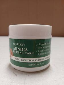 lot 33692 image: SKYULEUF Arnica Herbal Care Plant-Based Skin Soothing Formula 120g - Retail $15