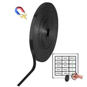lot 33702 image: Magnetic Tape Roll, 120 ft x 15 Inch Magnet Tape for Whiteboard, Reusable Magnetic Whiteboard Borders & Dividers for Classroom, Office, Art (Black) - Retail $18