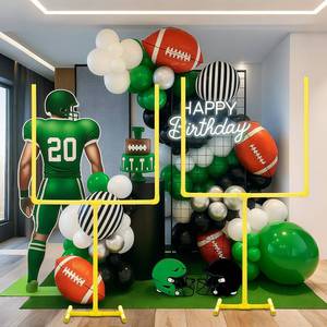 lot 33732 image: VioraWhite 2 Pcs Football Party Decoration 47.24 x 23.62 Plastic Football Goal Centerpiece Soccer Goal Post Field Post Decoration for Game Day Soccer Theme Party Decor - Retail $36