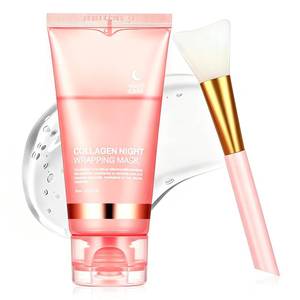 lot 33742 image: YOTOCK Collagen Night Wrapping Peel off Mask with Brush, Overnight Mask Hydrates and Improves Skin Elasticity, Reduces Sagging and Wrinkles, Hydrating Face Mask, Ideal Gifts for Women and Teen Girls