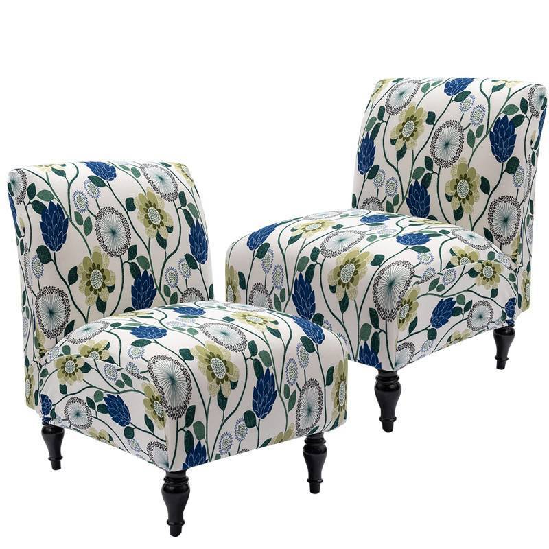 lot 22188 image: Iauddy Armless Accent Slipper Chair Cover Slipcover,Stretch Spandex Removable Fabric Non-Slip Silp Cover for Accent Chair Without arms Furniture Protector for Living Dining Room - Retail $34