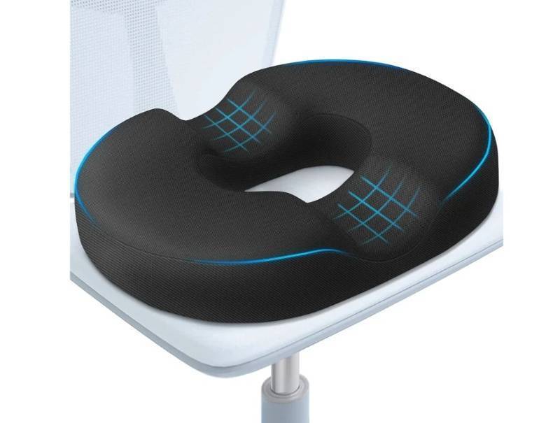 lot 22758 image: Memory Foam Donut Seat Cushion for Office and Home Chairs - Retail $15