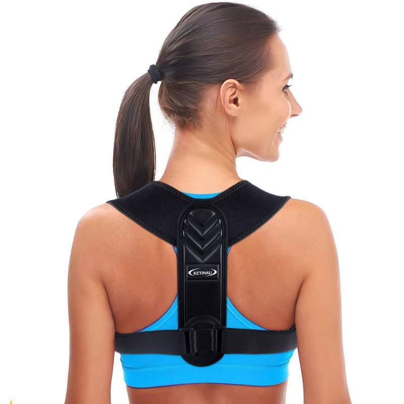lot 30063 image: Posture Corrector for Women and Men, Back Brace Adjustable Upper Posture Support, Back Support, Comfortable Back Straightener Support for Clavicle Support, and Providing Pain Relief from Neck - Retail $22