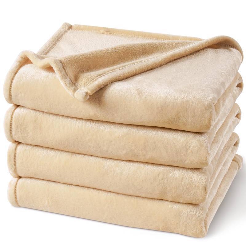 lot 48902 image: PHF Ultra Soft Fleece Blanket King Size, No Shed No Pilling Luxury Plush Cozy 300GSM Lightweight Blanket for Bed, Couch, Chair, Sofa Suitable for All Season, 108 x 90, Yellow - Retail $131