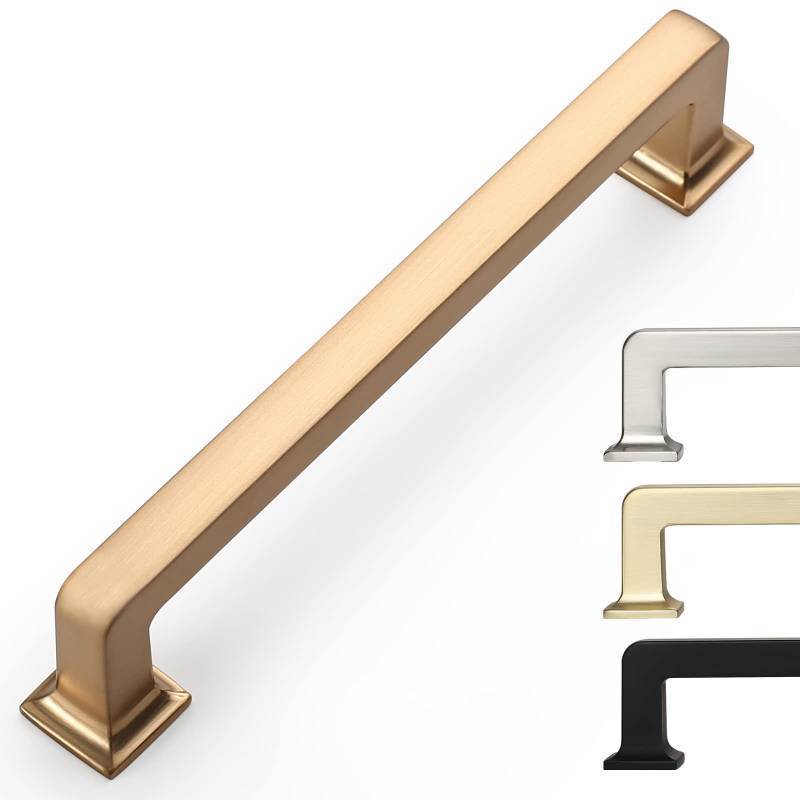 lot 45185 image: 9BUILD 20 Pack 5 Inch Champagne Bronze Cabinet Handles - Dresser & Kitchen Pulls - Retail $65