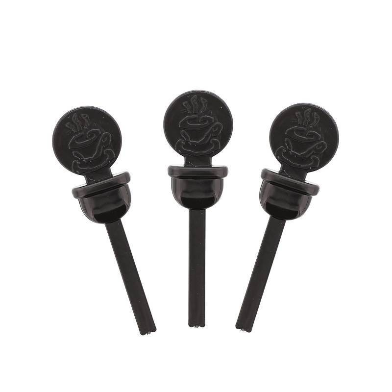 lot 45375 image: StixToGo Beverage Plugs - Leak Prevention Coffee Accessory for Hot Drinks, Disposable Coffee Stoppers, Fits Standard Lids - Black, 2, Pack of 2000 - Retail $62