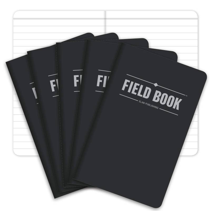 lot 31903 image: Elan Publishing Company Field NotebookPocket Journal - 3.5x5.5 - Black - Lined Memo Book  - Retail $11