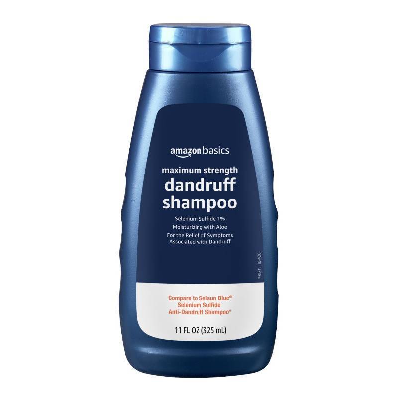 lot 31950 image: Amazon Basics Moisturizing Anti-Dandruff Shampoo, Maximum Strength with 1% Selenium Sulfide, 11 Fl Oz, Pack of 1 - Retail $5