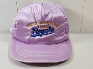lot 89 image: Kansas City Royals 1985 World Champions Purple Satin Baseball Cap