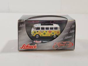 lot 135 image: Schuco VW Bus T1 Samba Flower Power Die Cast Model